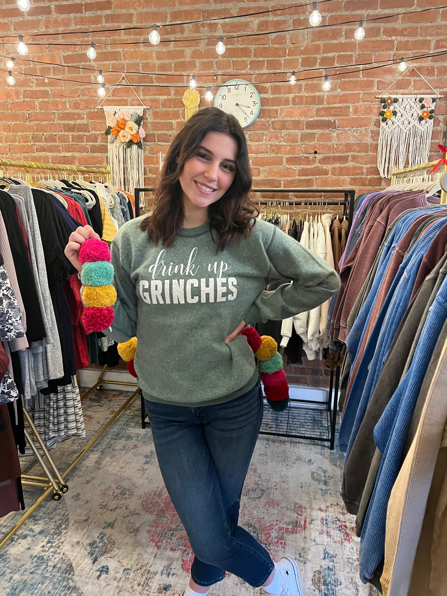 Drink Up Grinches Inverted Sweatshirt