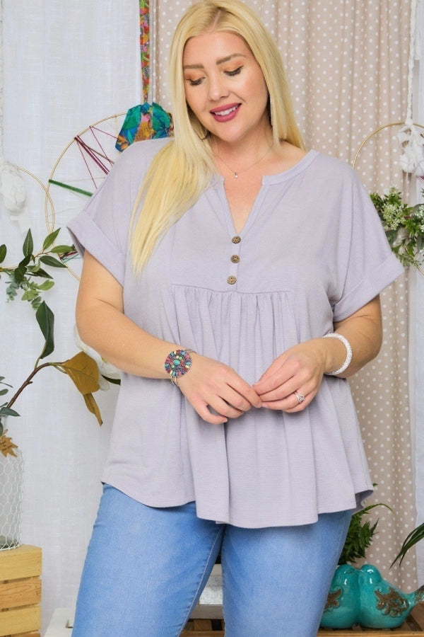 Tenley Babydoll Tunic Top Plus Size