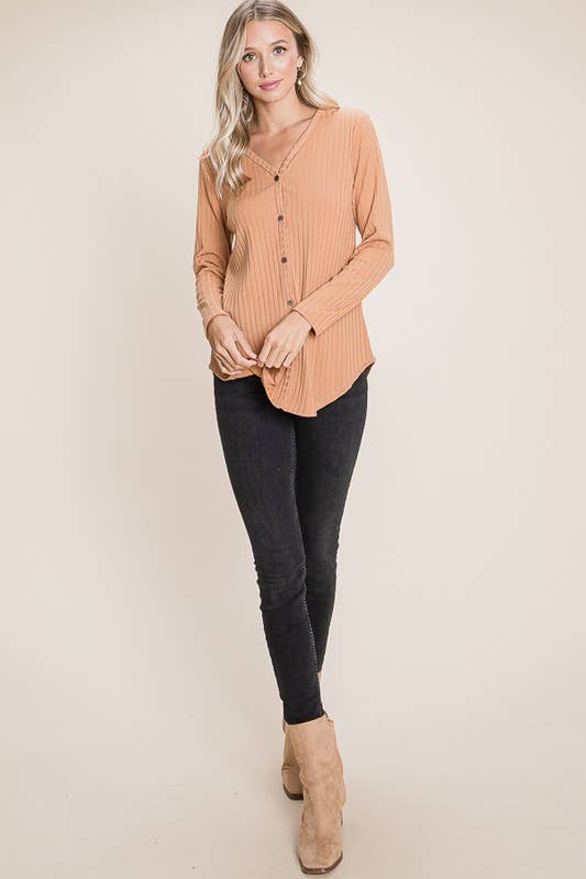 Esti Faux Button Top S-XL