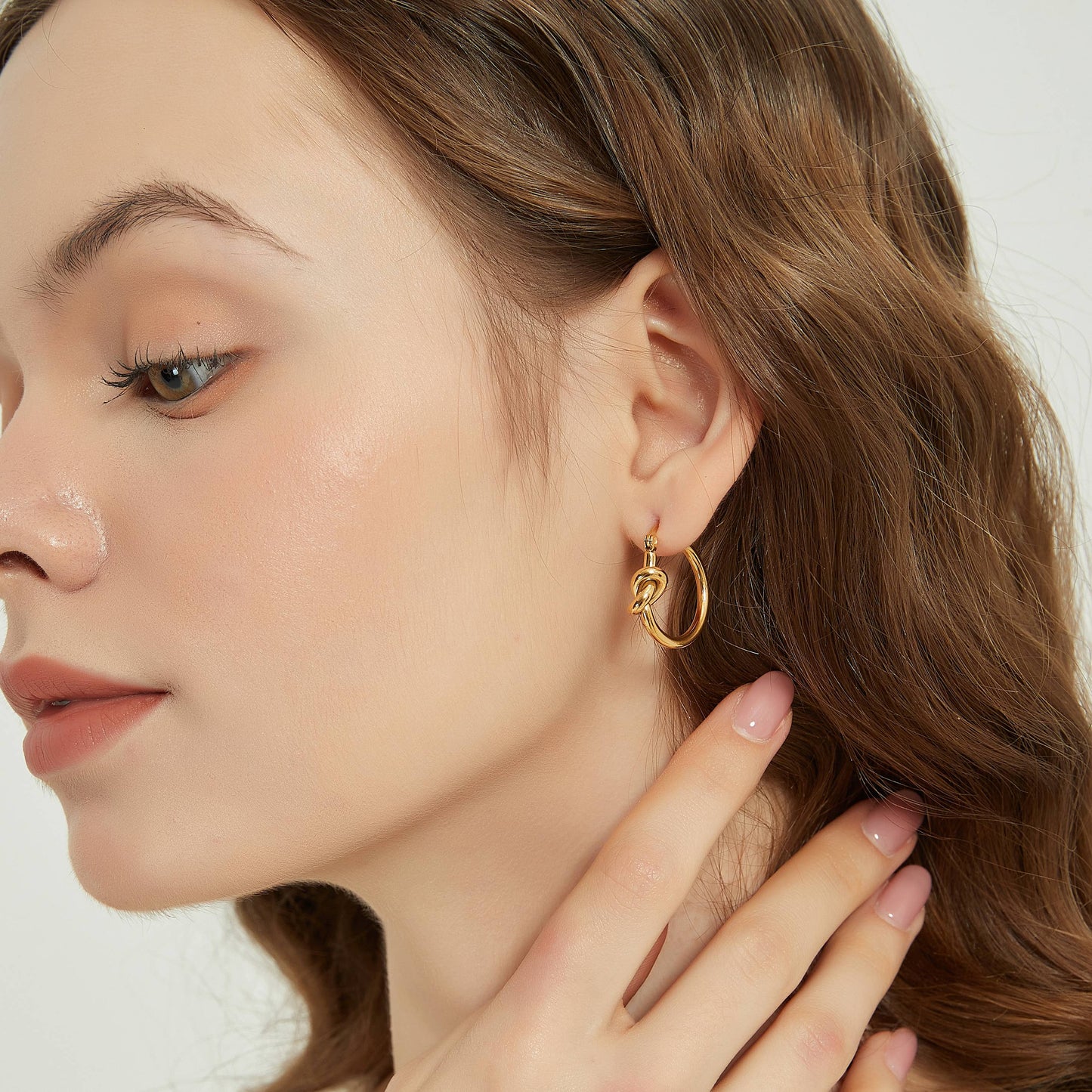 Knot Hoop Earrings - Multiple Colors