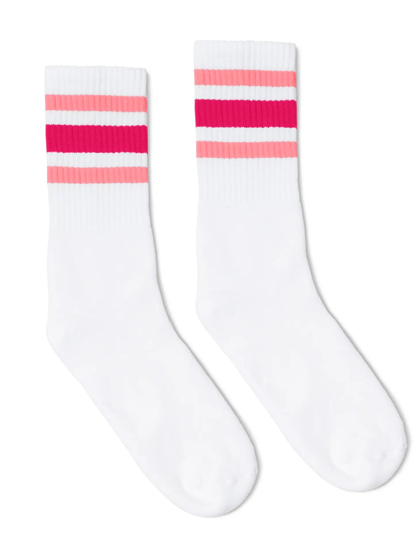 SOCCO Crew White (w/Pink Shade Stripes)