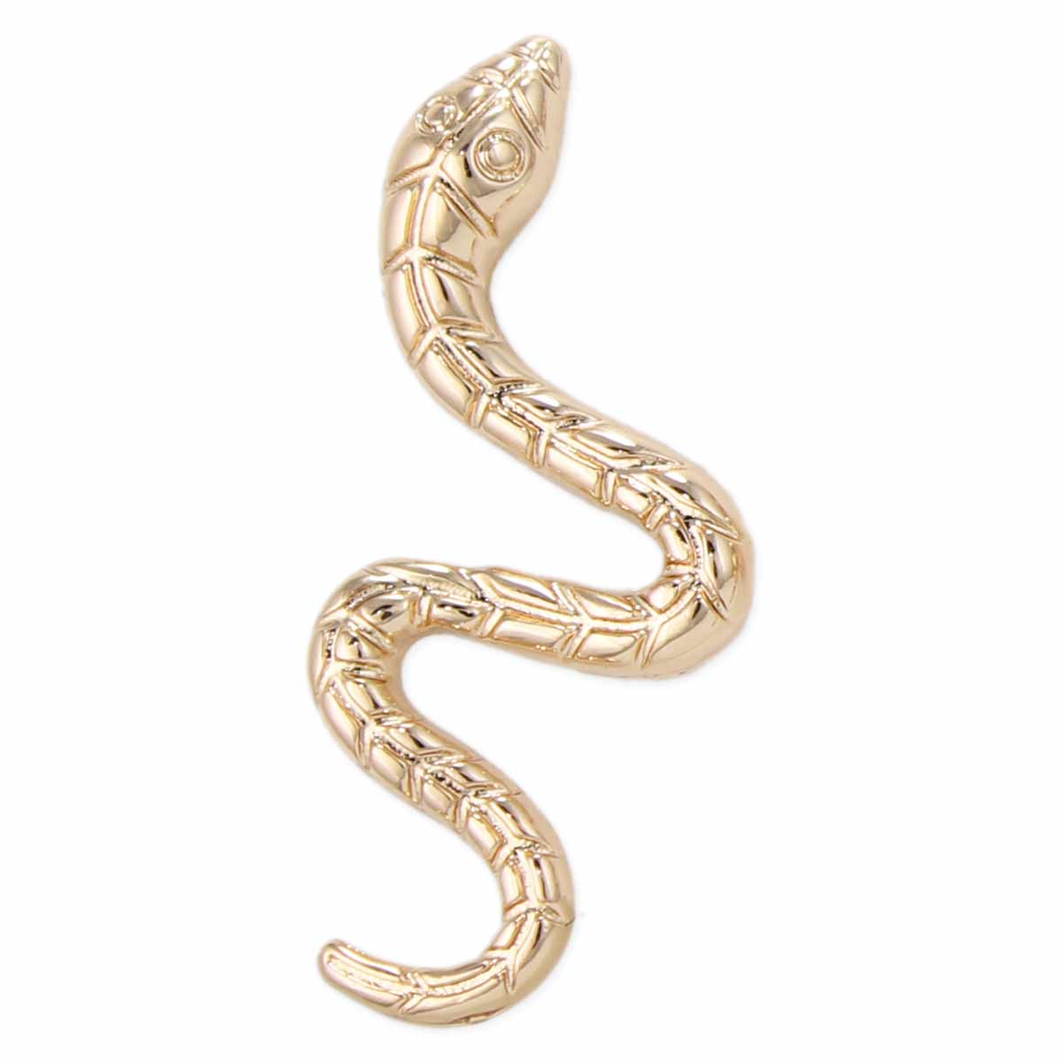 Snake Gold Post Earrings