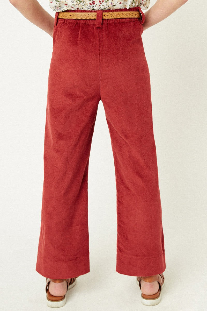 Girl's Corduroy Wide Leg Pants