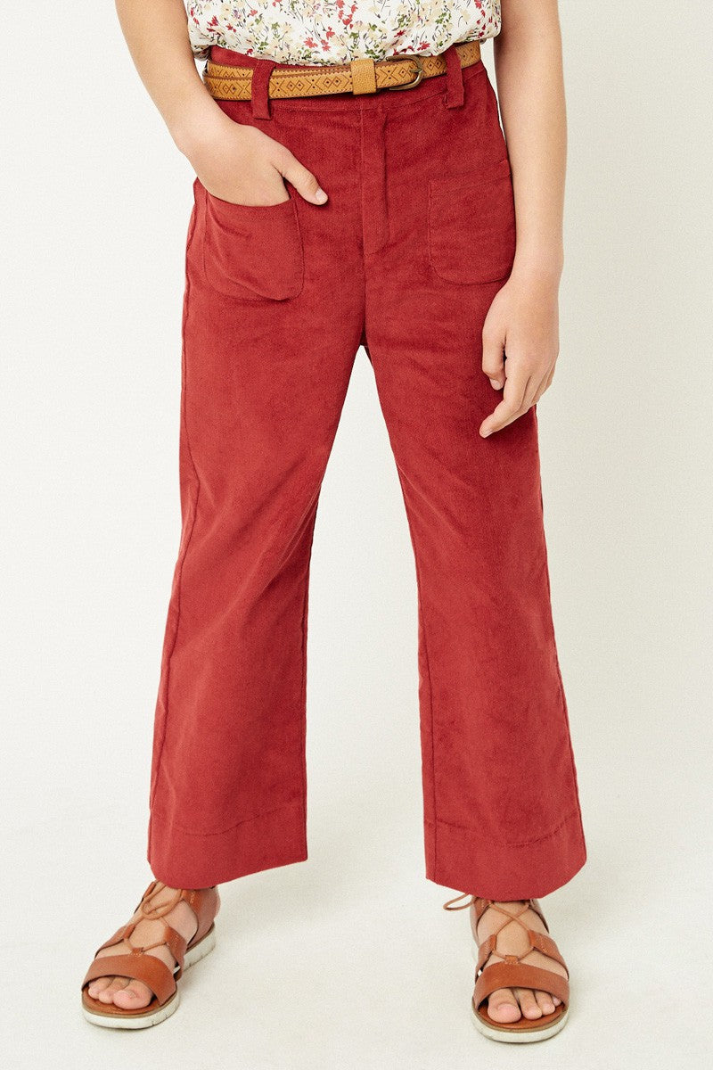 Girl's Corduroy Wide Leg Pants