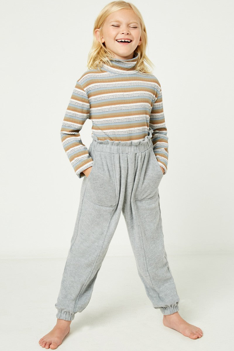 Girl's Soft Paperbag Jogger