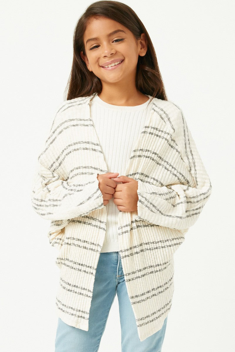 Girl's Striped Cardigan
