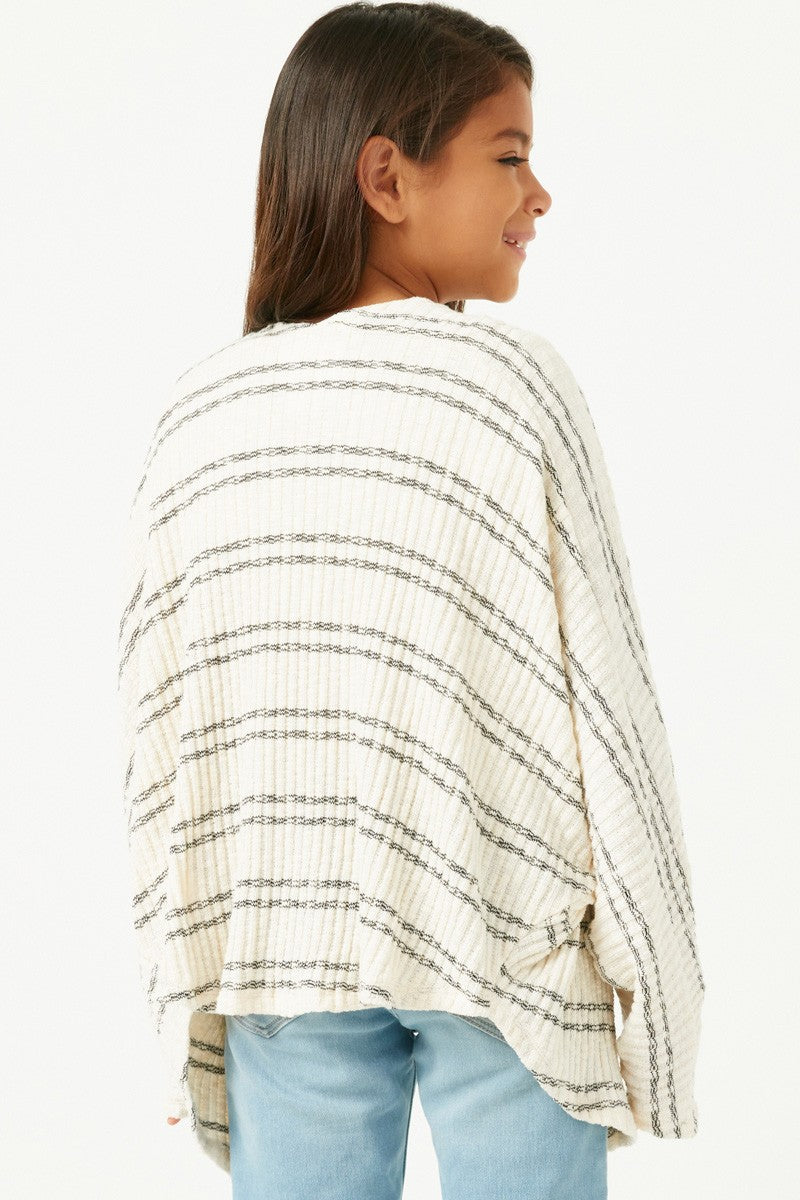 Girl's Striped Cardigan