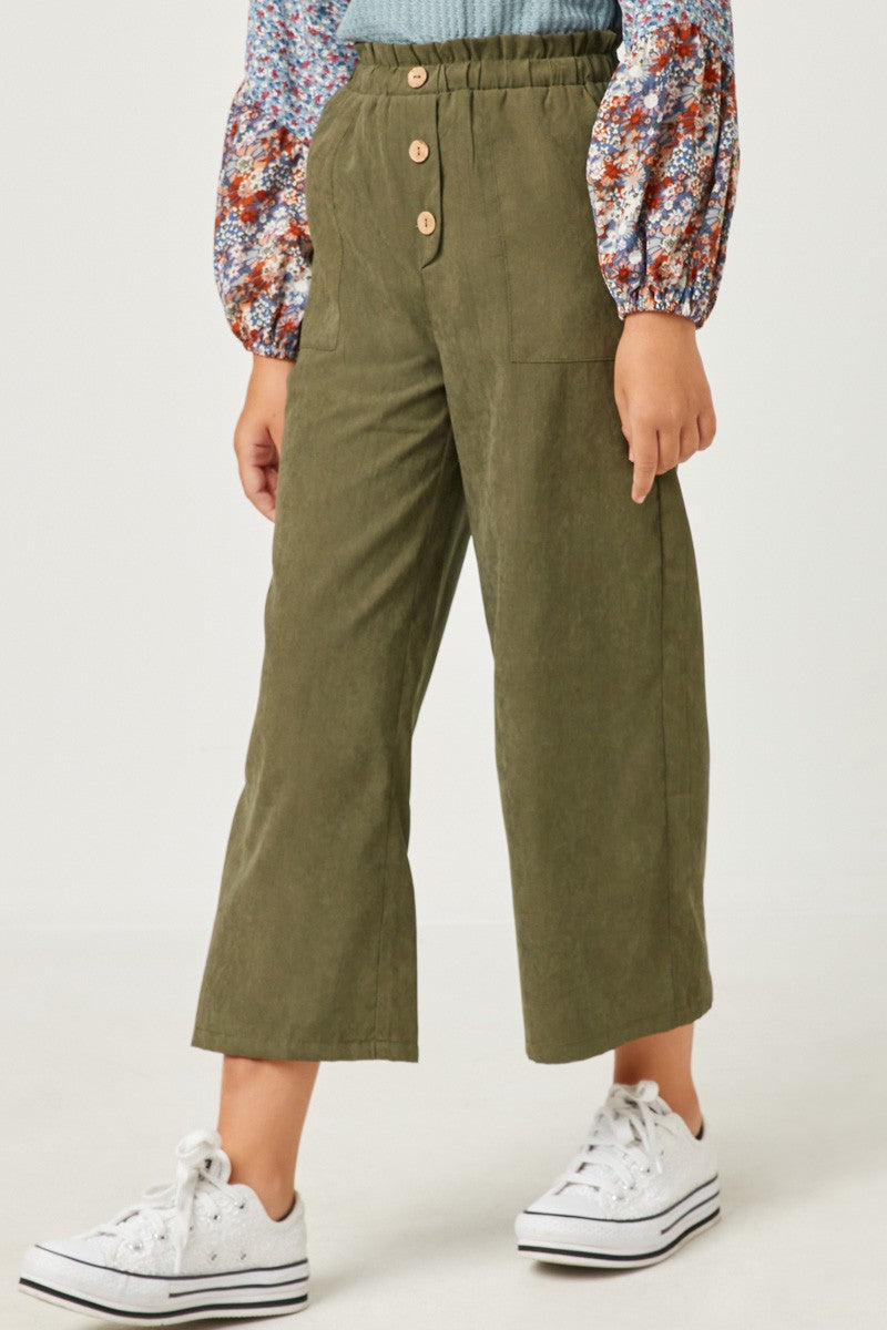 Girl's Brushed Wide Leg Pant