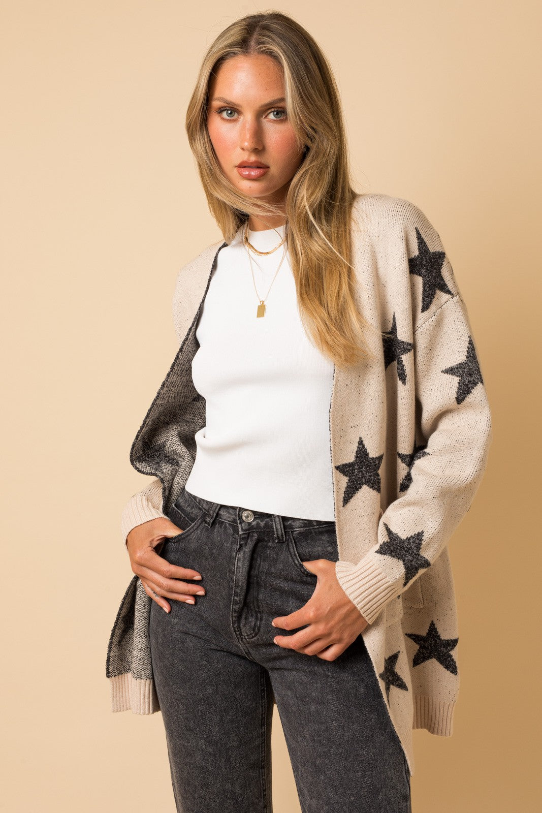 Star Cardigan Sweater