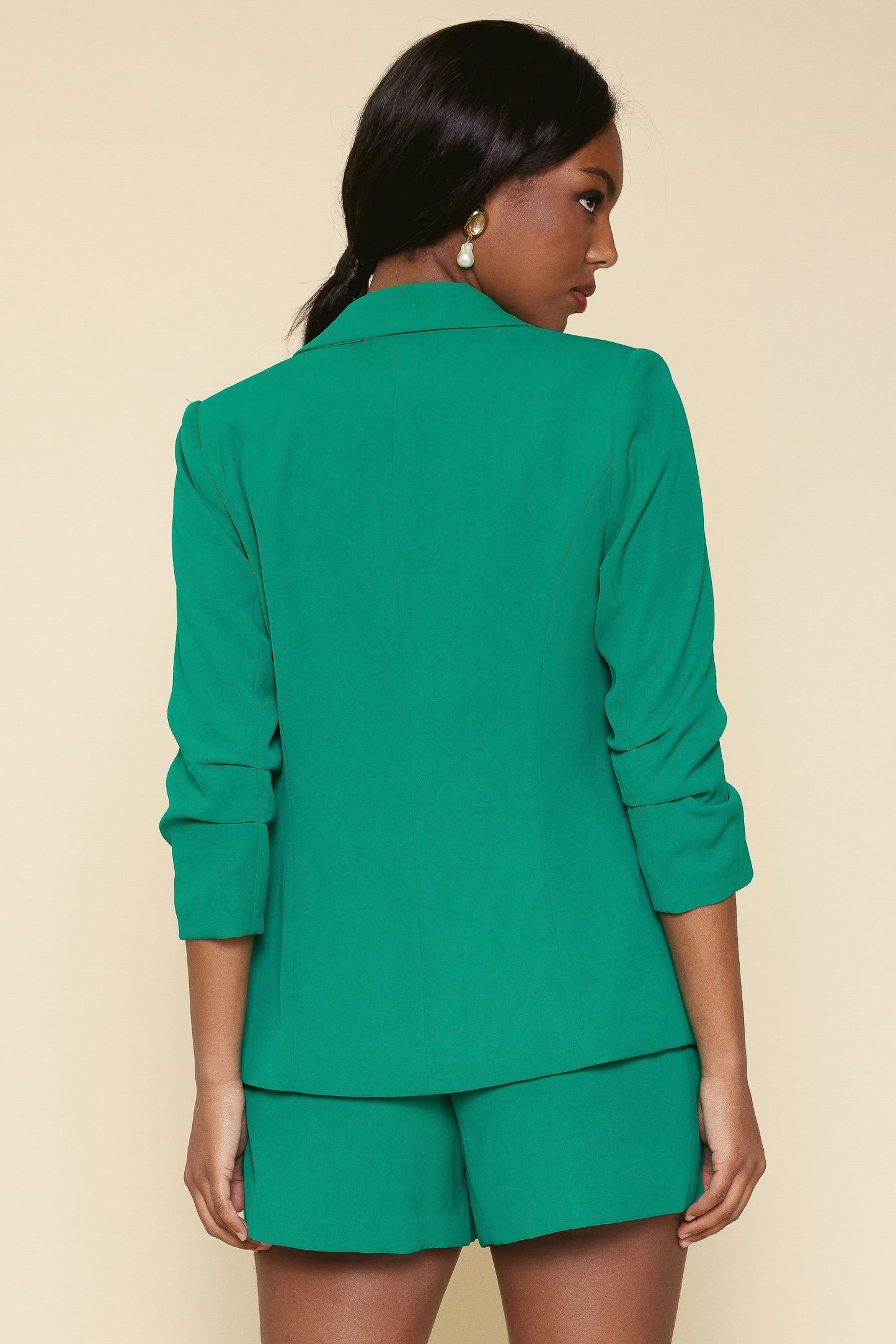 Poppy Shirred Sleeve Blazer - Multiple Colors