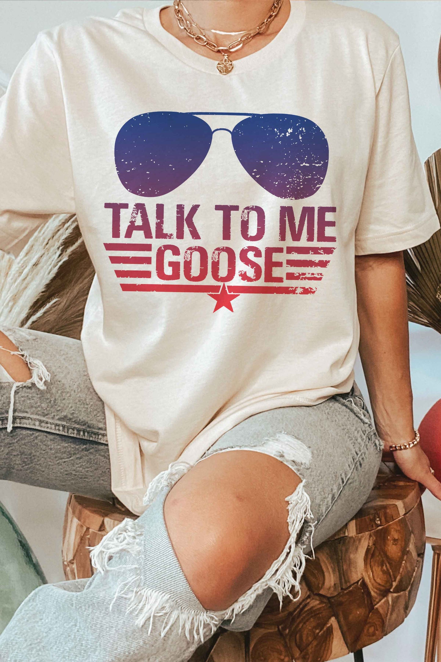 Plus Size Talk To Me Goose Graphic Tee