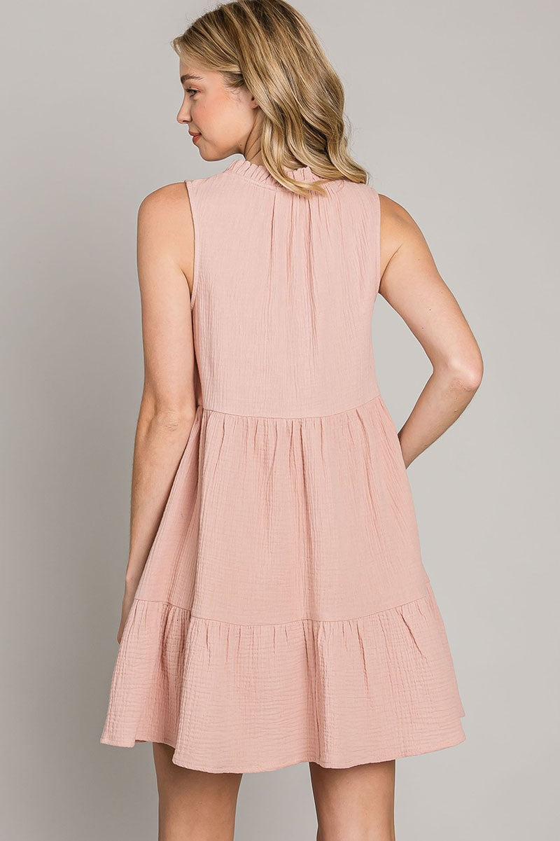 Mandie Tassel Ruffle Dress - Multiple Colors