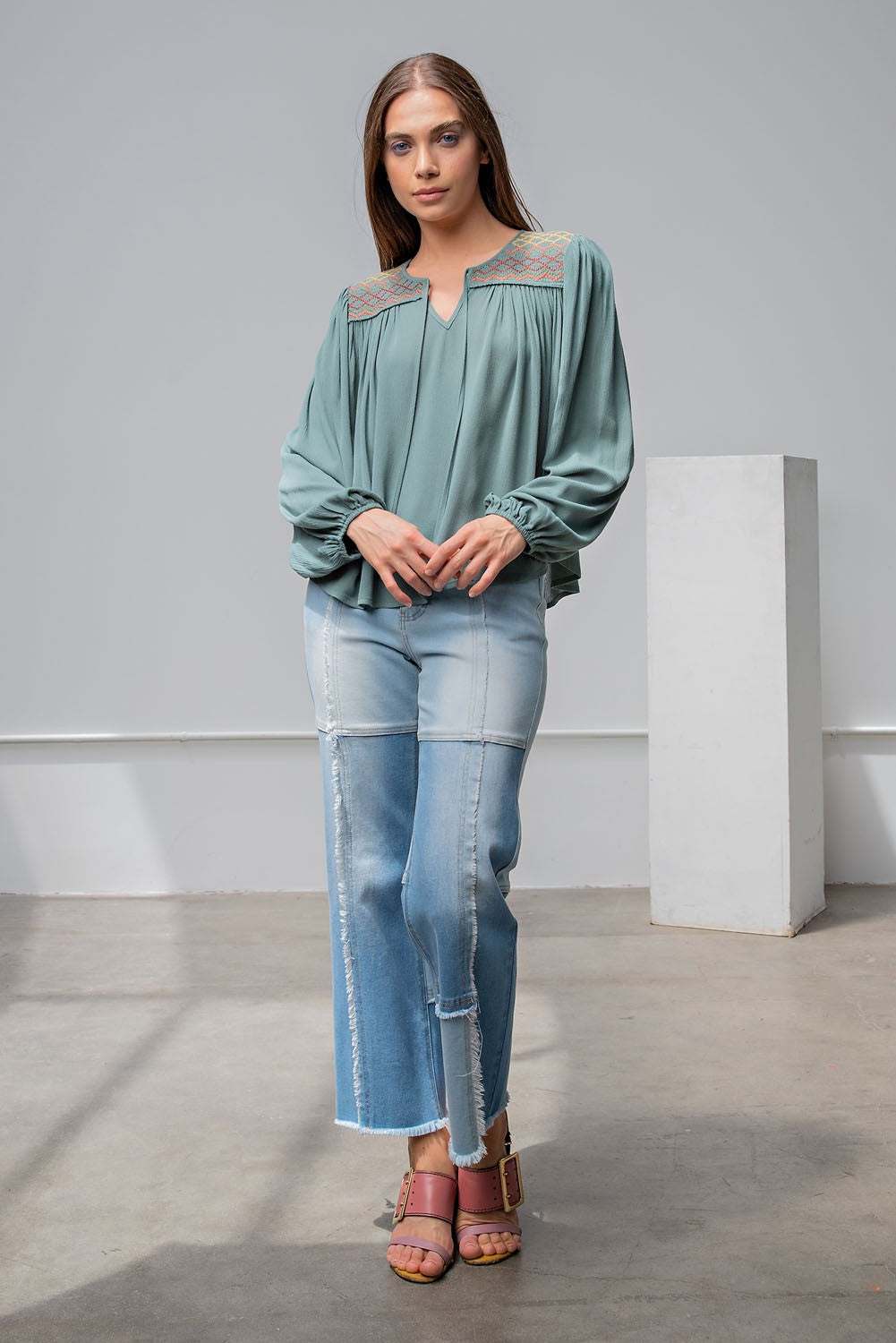 Embroidered Boho Blouse