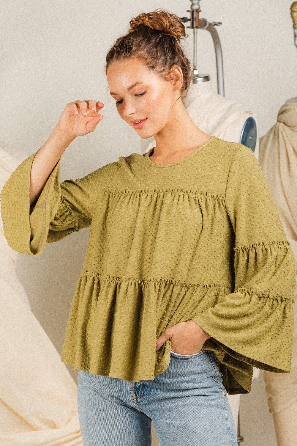 Tiered Woven Top - Multiple Colors