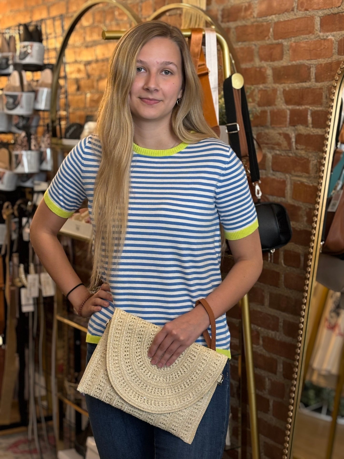 Andi Contrast Striped Top - New Color