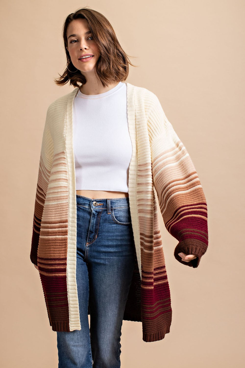 Mixed Color Cardigan
