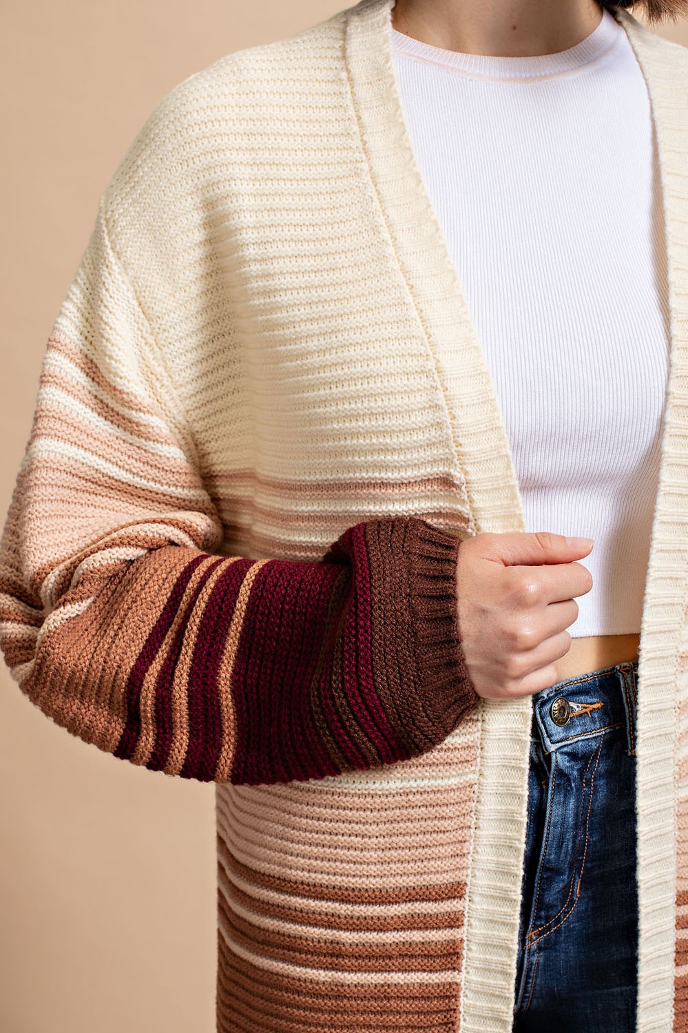 Mixed Color Cardigan