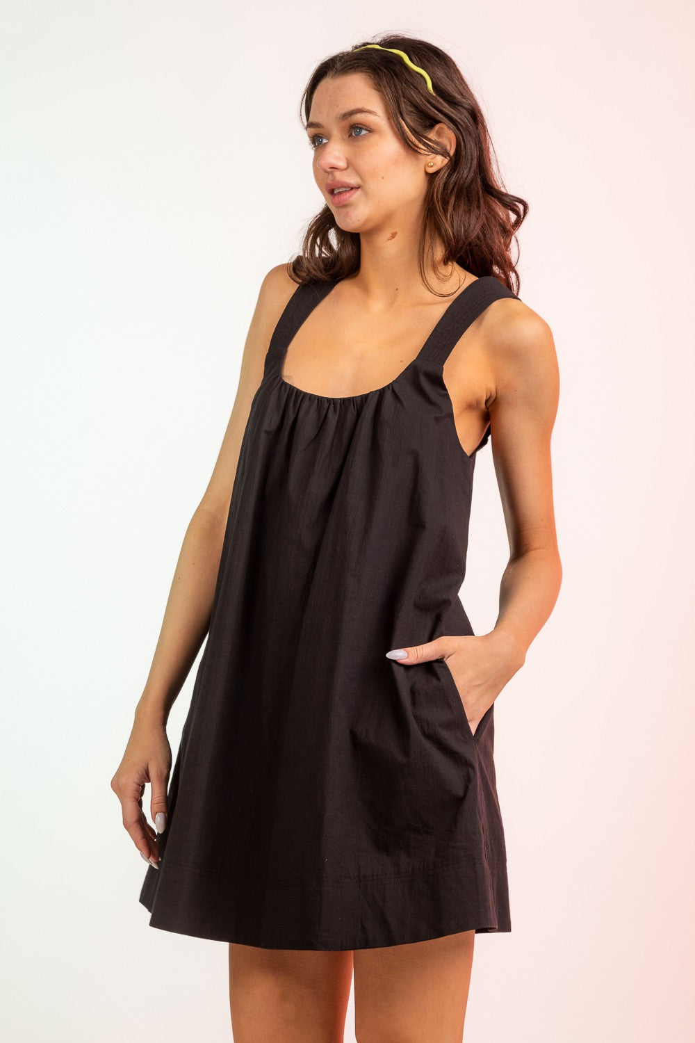 Criss Cross Strappy Black Dress