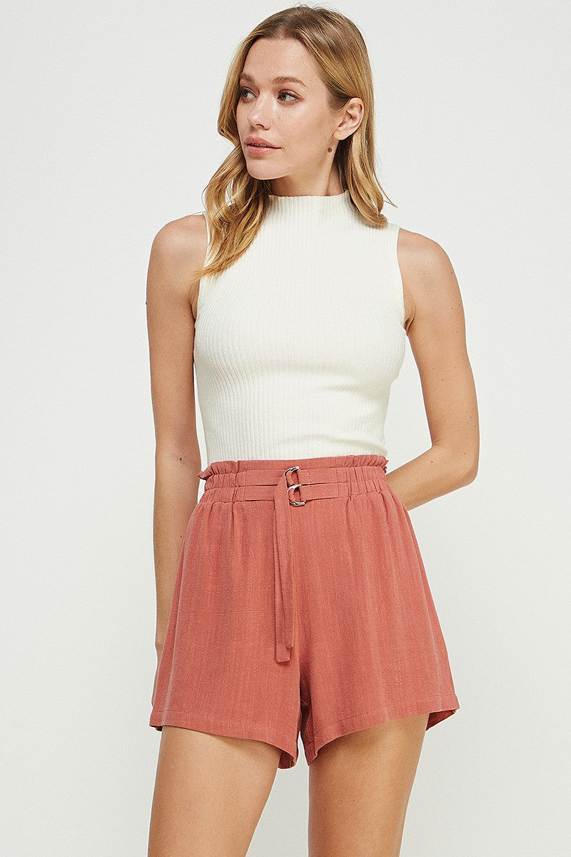 Sonya Ribbed Mock Neck Tank - Multiple Colors