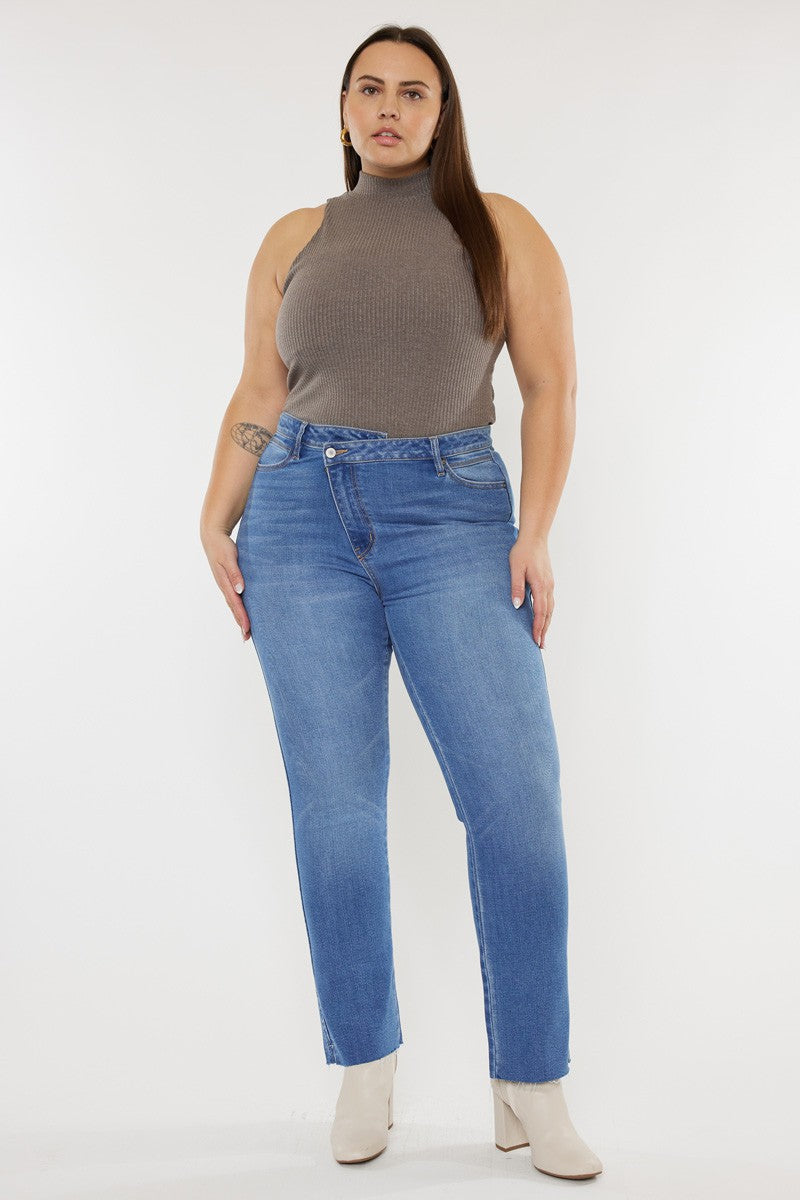 Curvy Crossover Slim Straight KanCan Jeans