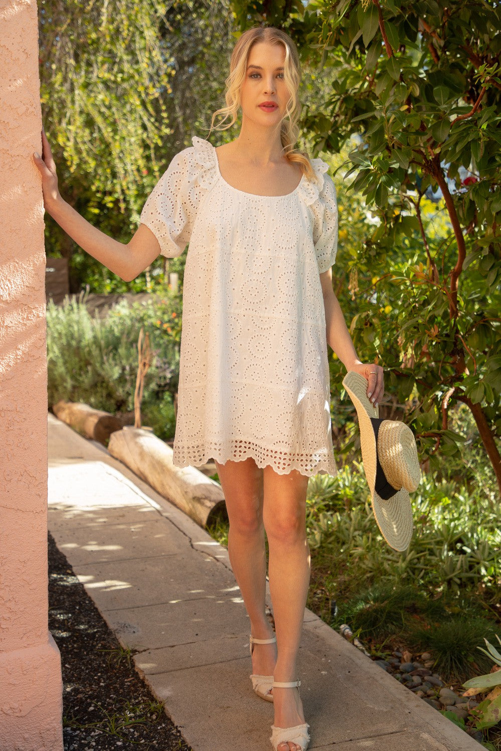 Summer Scallop Eyelet Dress