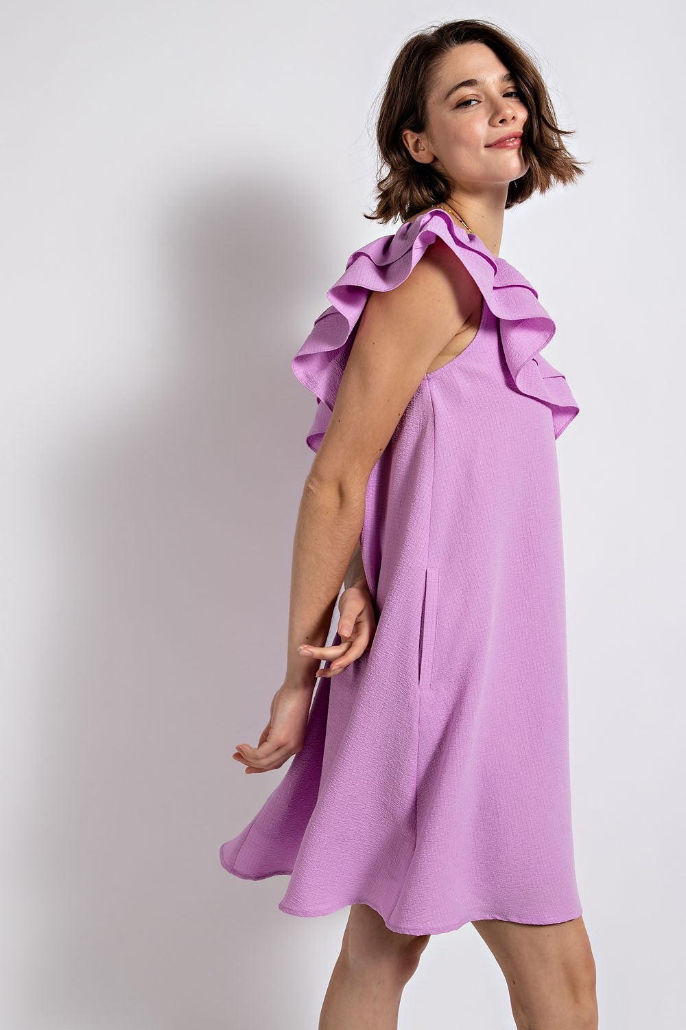 Lavender Ruffle Dress