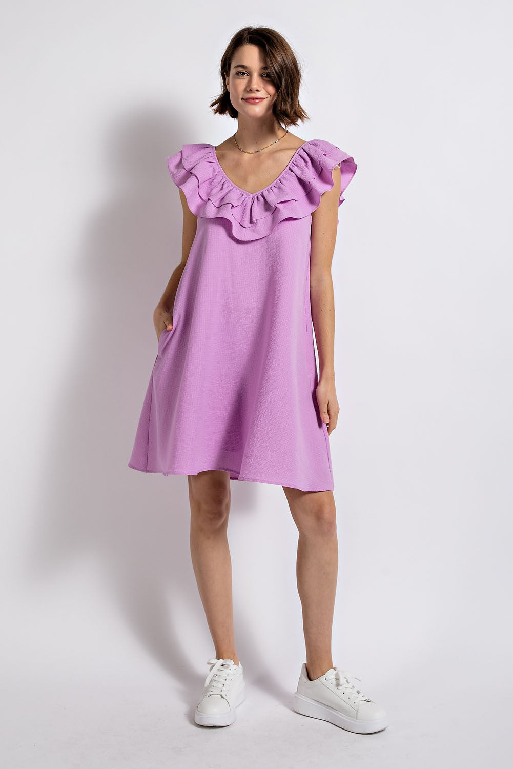 Lavender Ruffle Dress