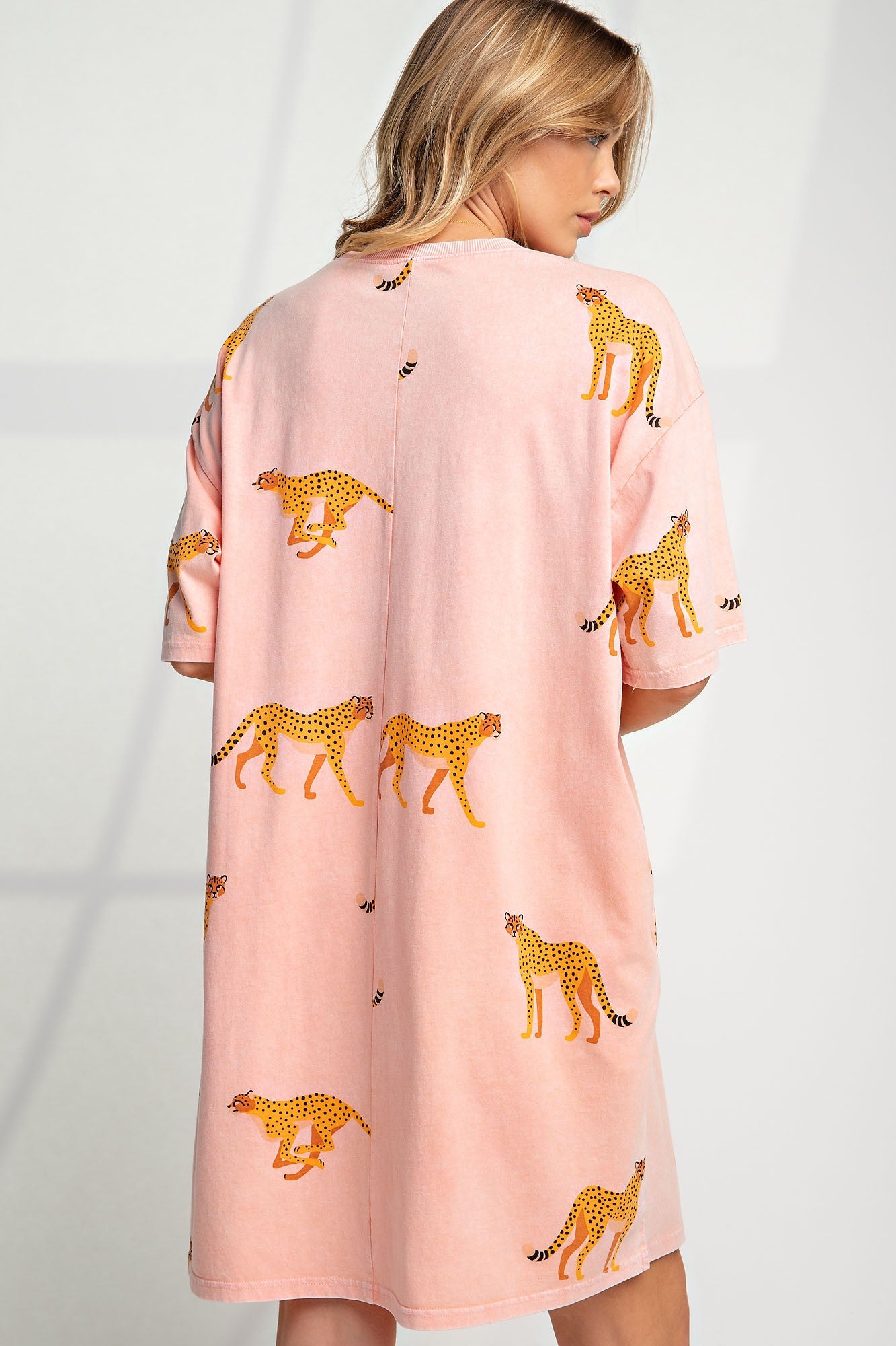 Cheetah Print Shirt Dress - Multiple Colors