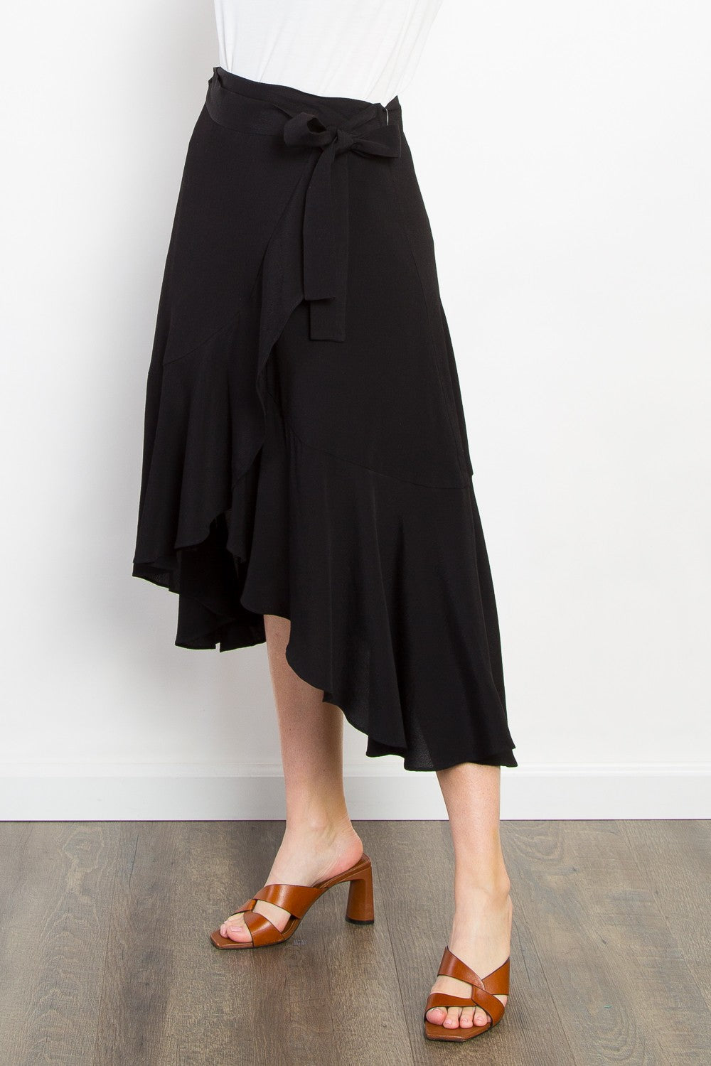 Solid Wrap Skirt