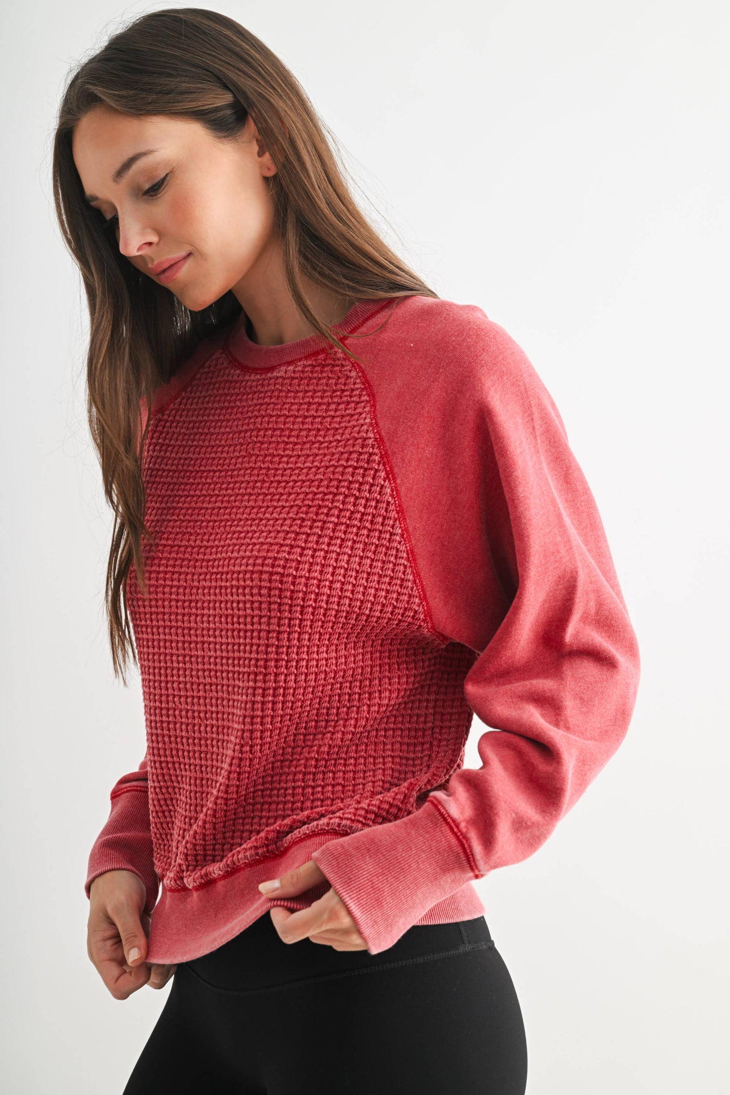 Luna Waffle Knit Pullover