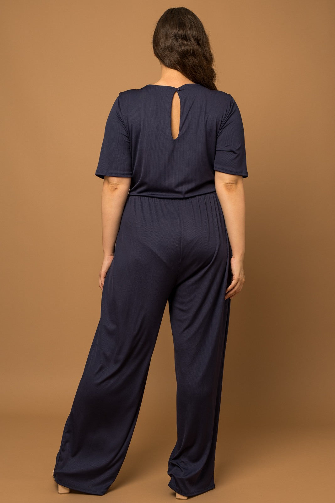Plus Size Short Sleeve Jumpsuit
