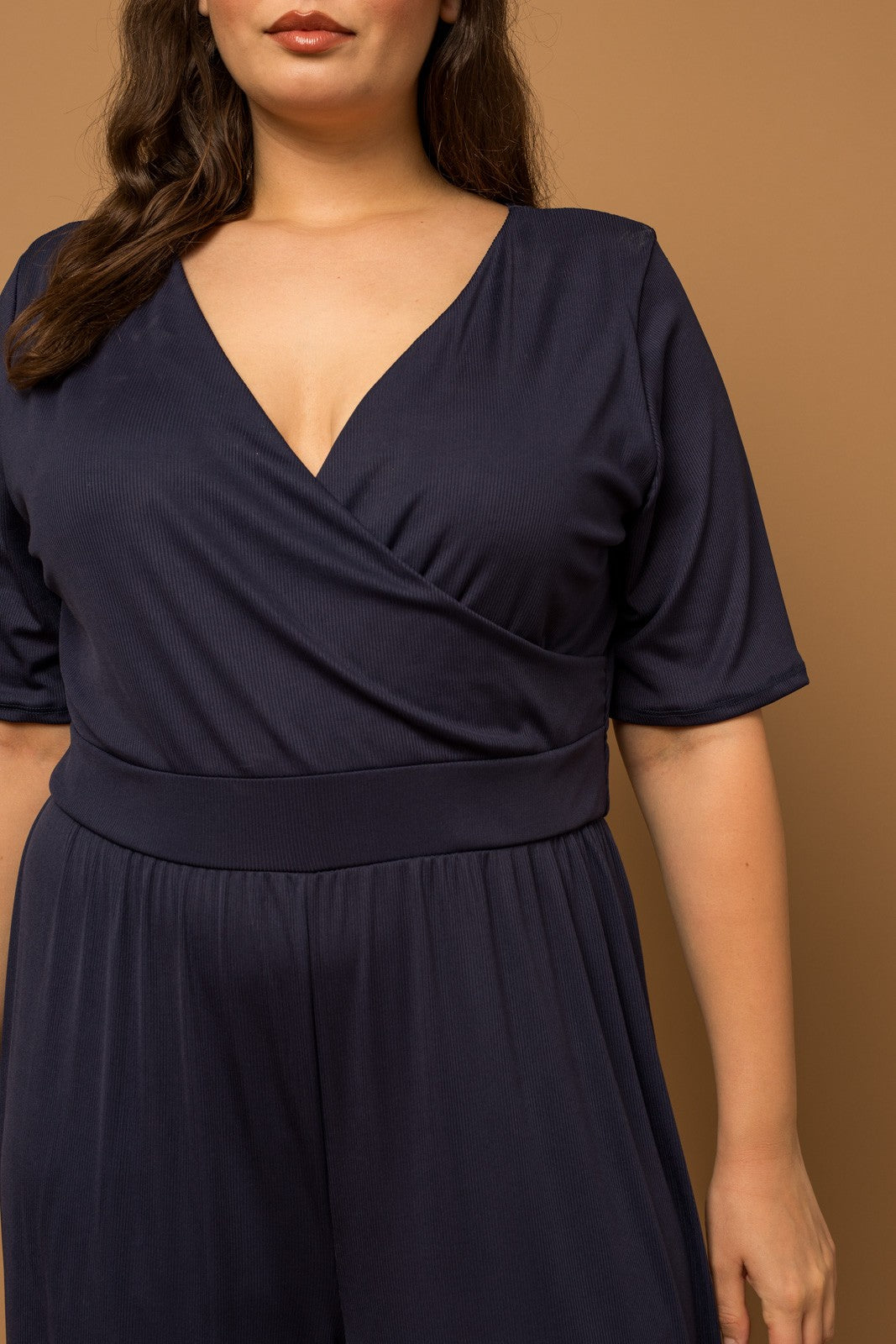 Plus Size Short Sleeve Jumpsuit