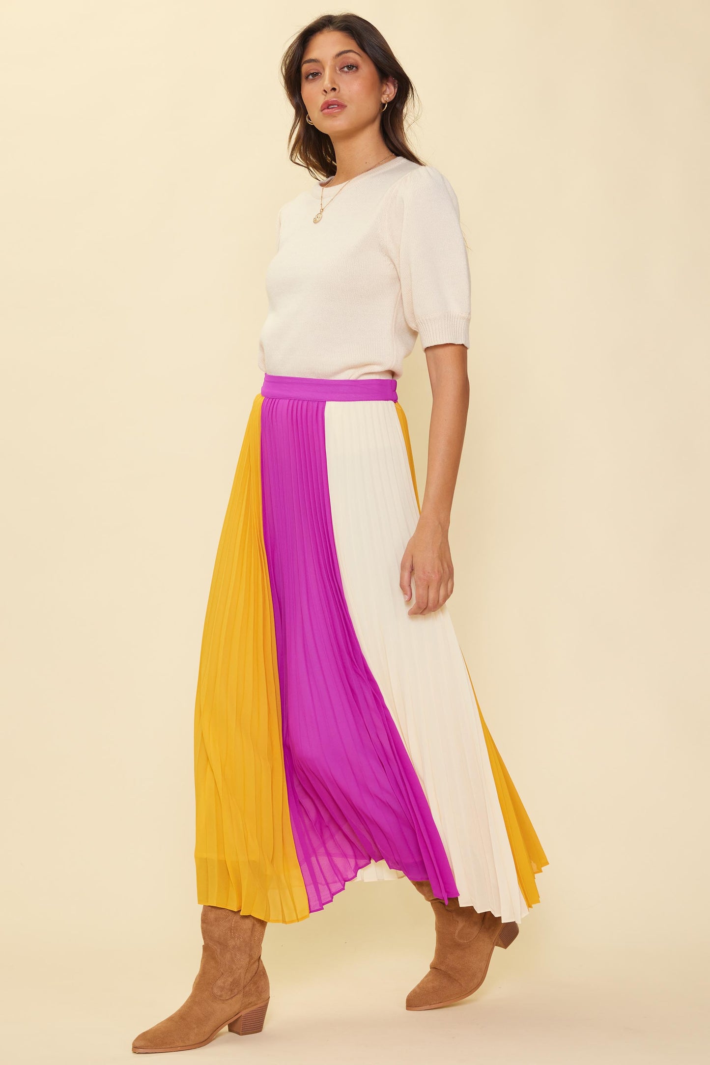 Mango Orchid Colorblock Skirt