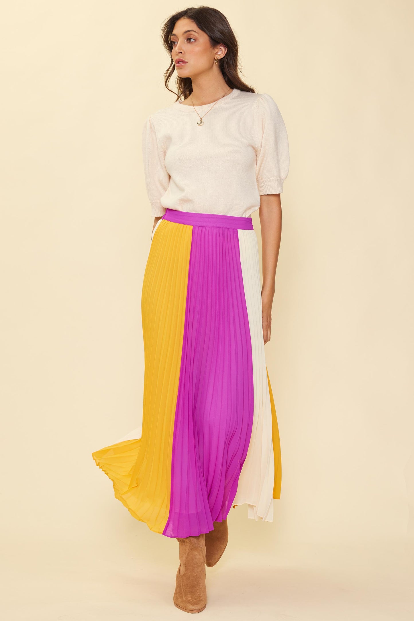 Mango Orchid Colorblock Skirt