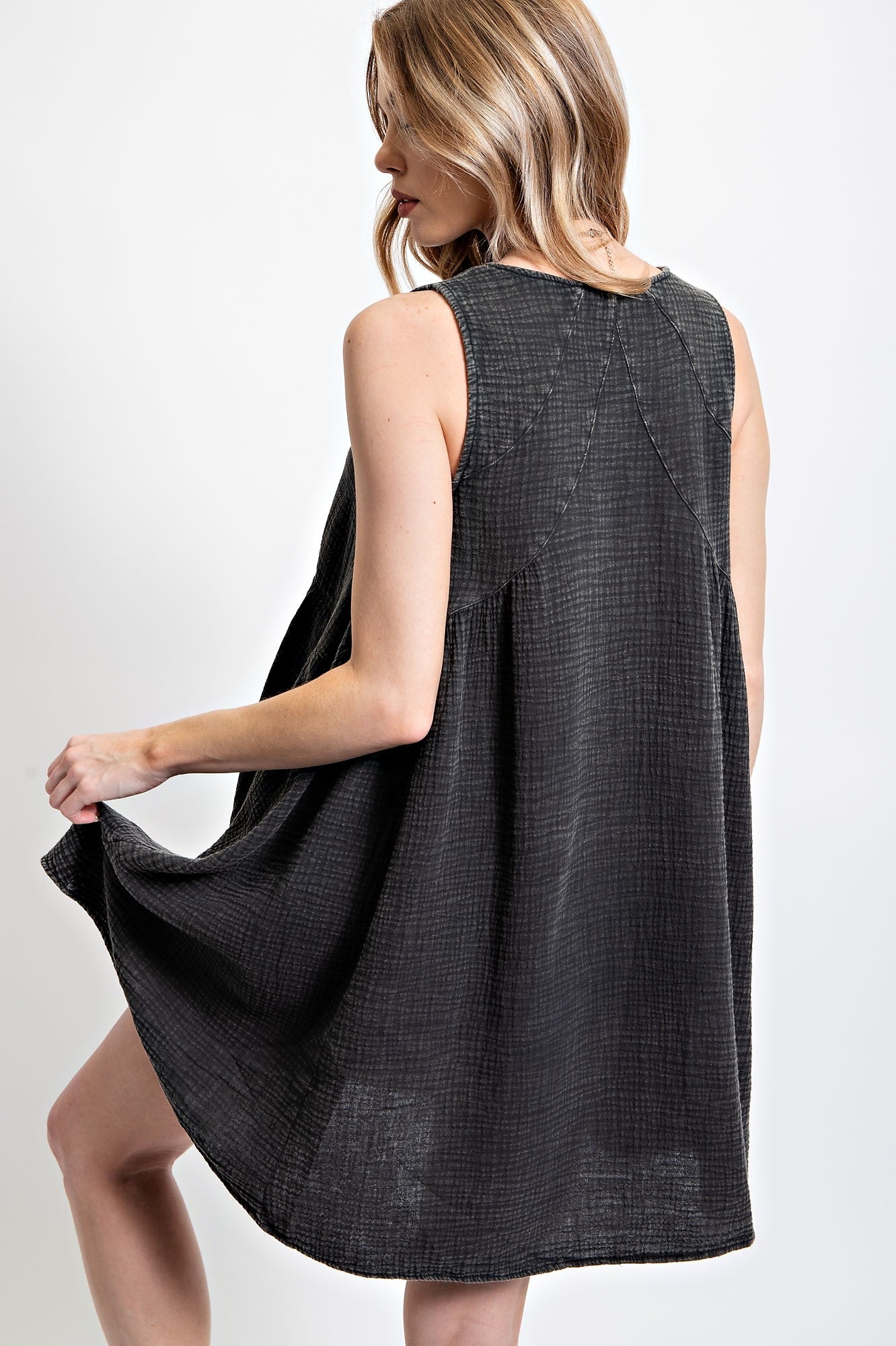 Lara Mineral Washed Gauze Dress