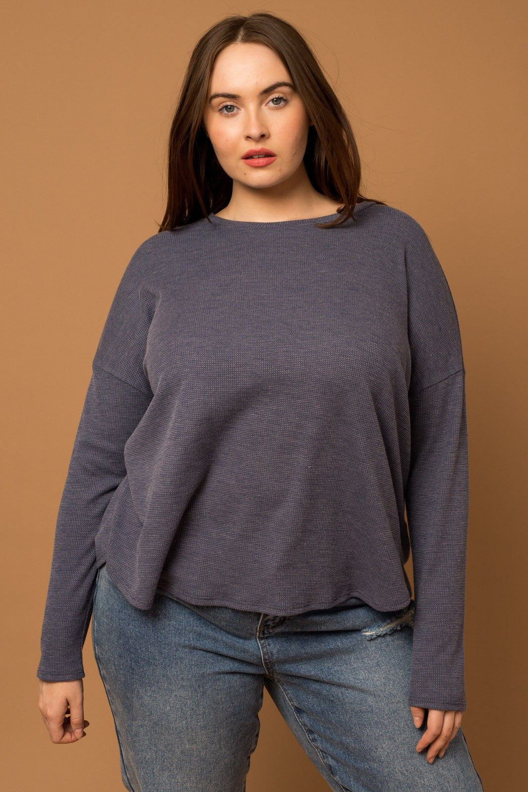 Plus Size Back Pleated Top