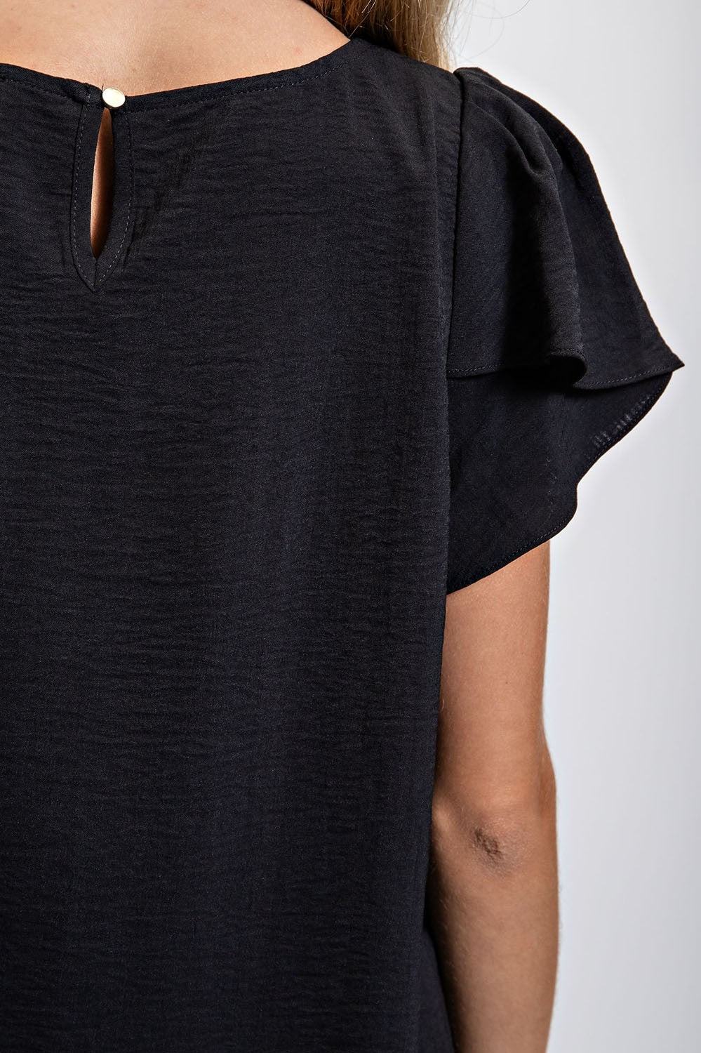 Adeline Flutter Sleeve Blouse - Multiple Colors