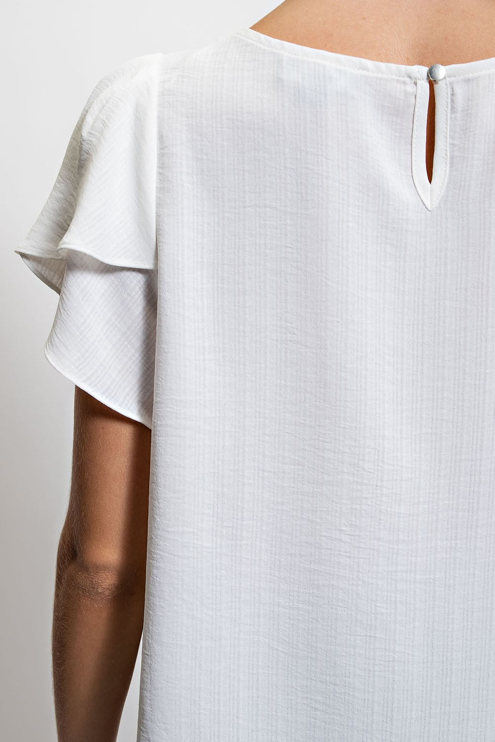 Adeline Flutter Sleeve Blouse - Multiple Colors