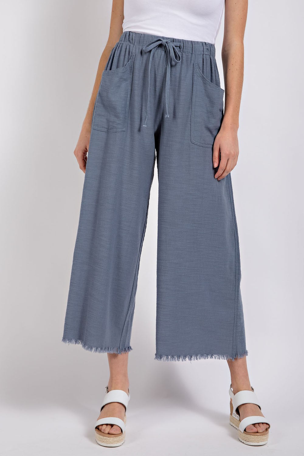 Louise Frayed Hem Pants - New Color!