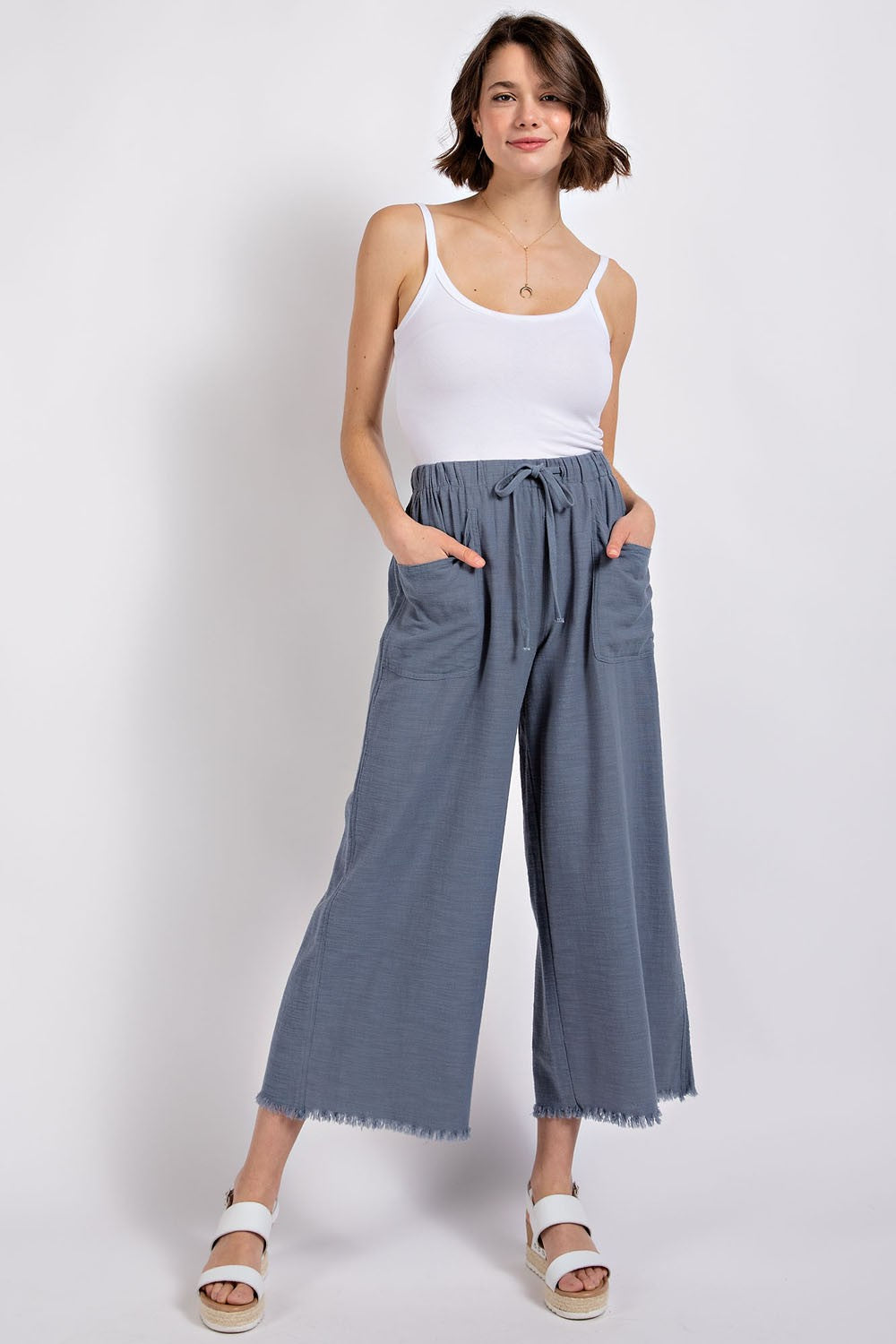 Louise Frayed Hem Pants - New Color!