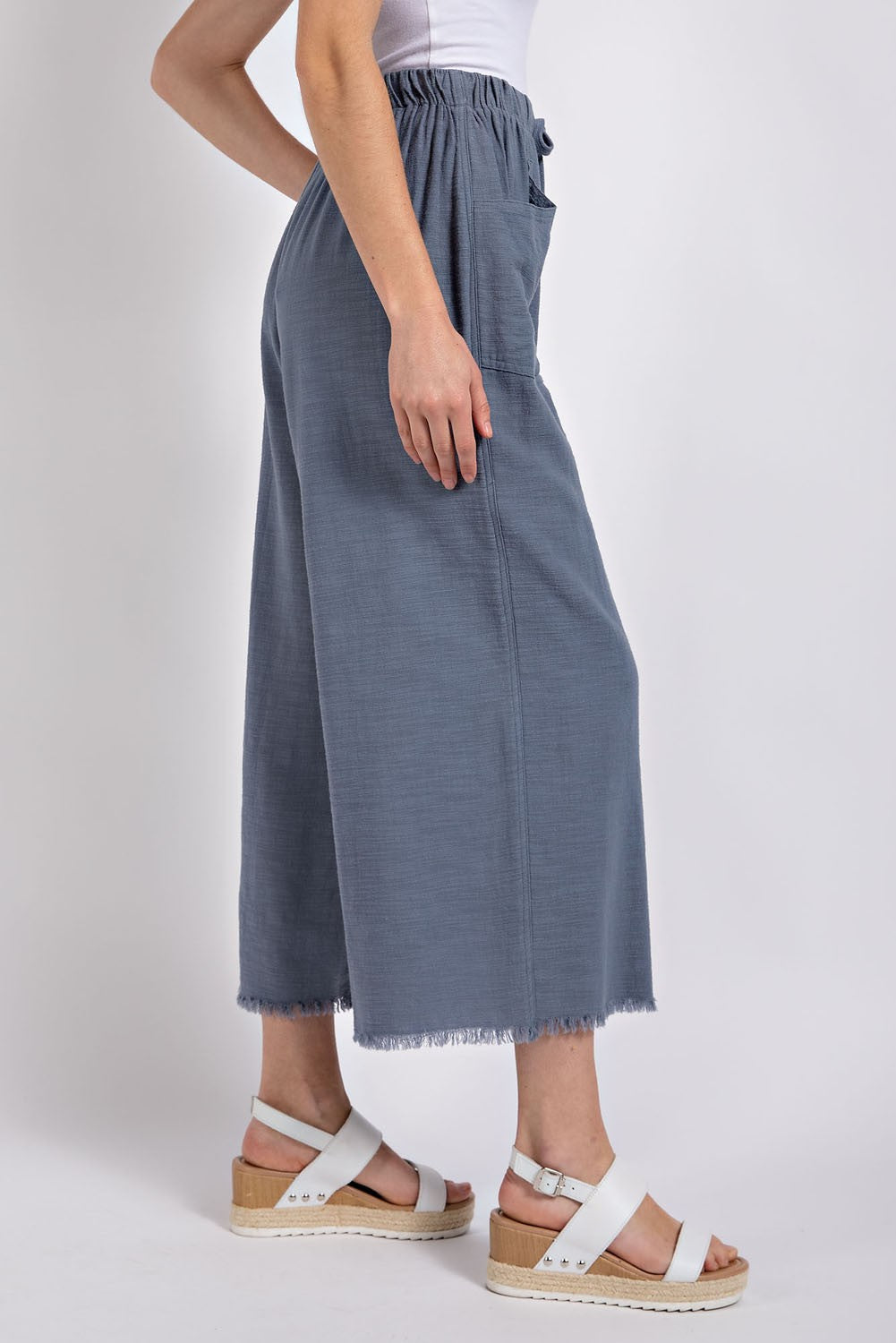 Louise Frayed Hem Pants - New Color!
