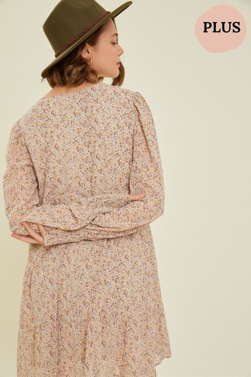 Plus Size Carmen Floral Tiered Dress
