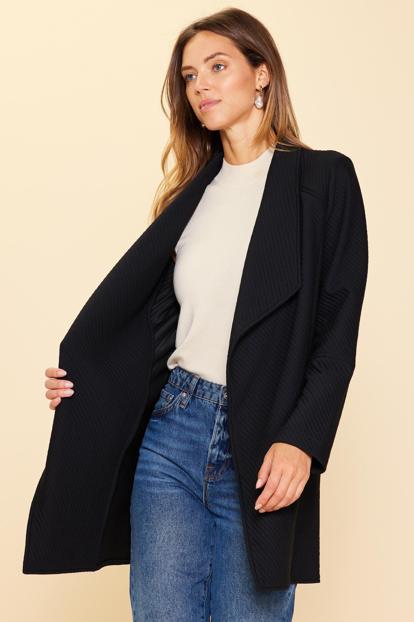 Huntley Light Quilted Open Jacket - Multiple Colors