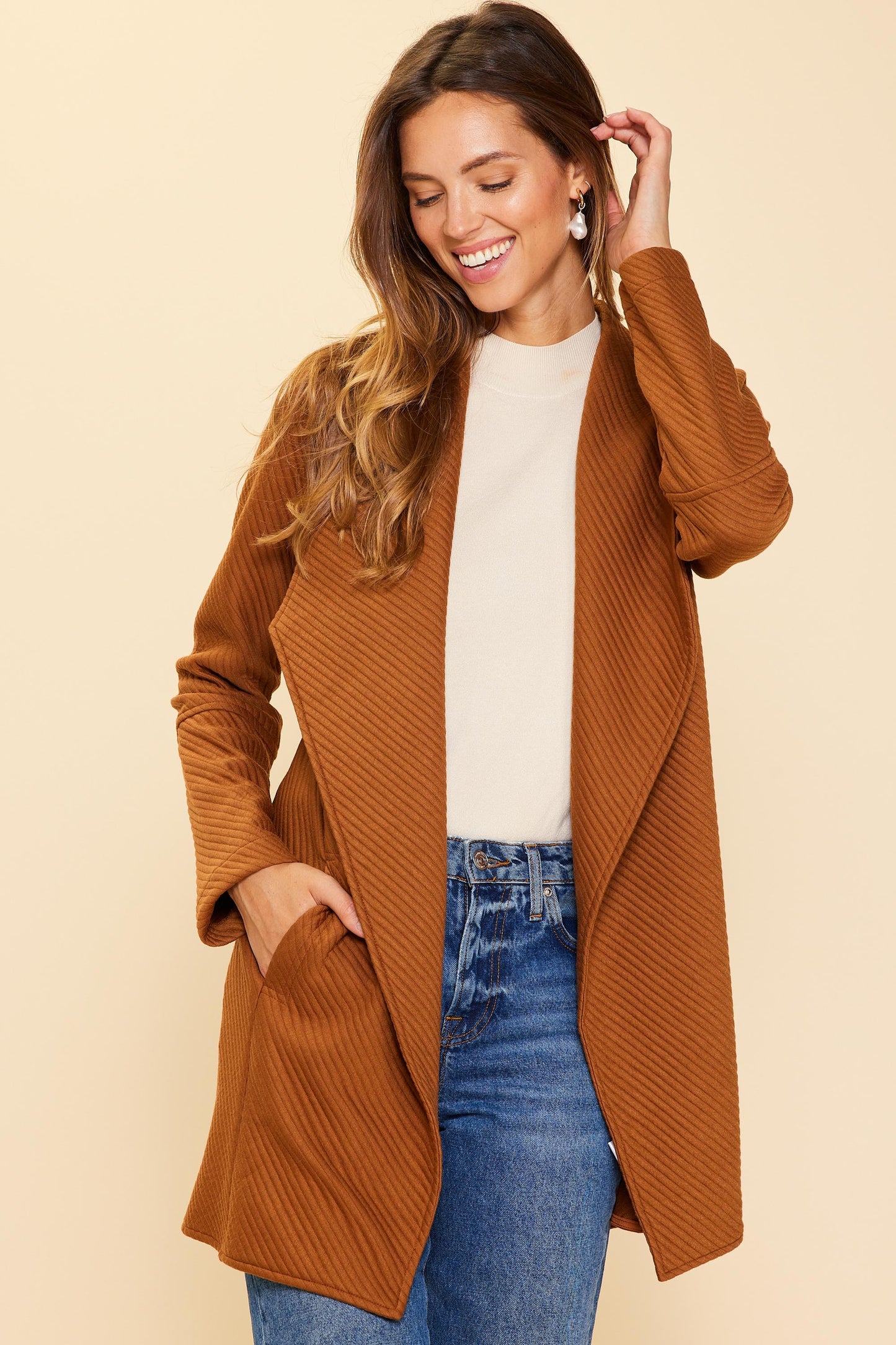 Huntley Light Quilted Open Jacket - Multiple Colors