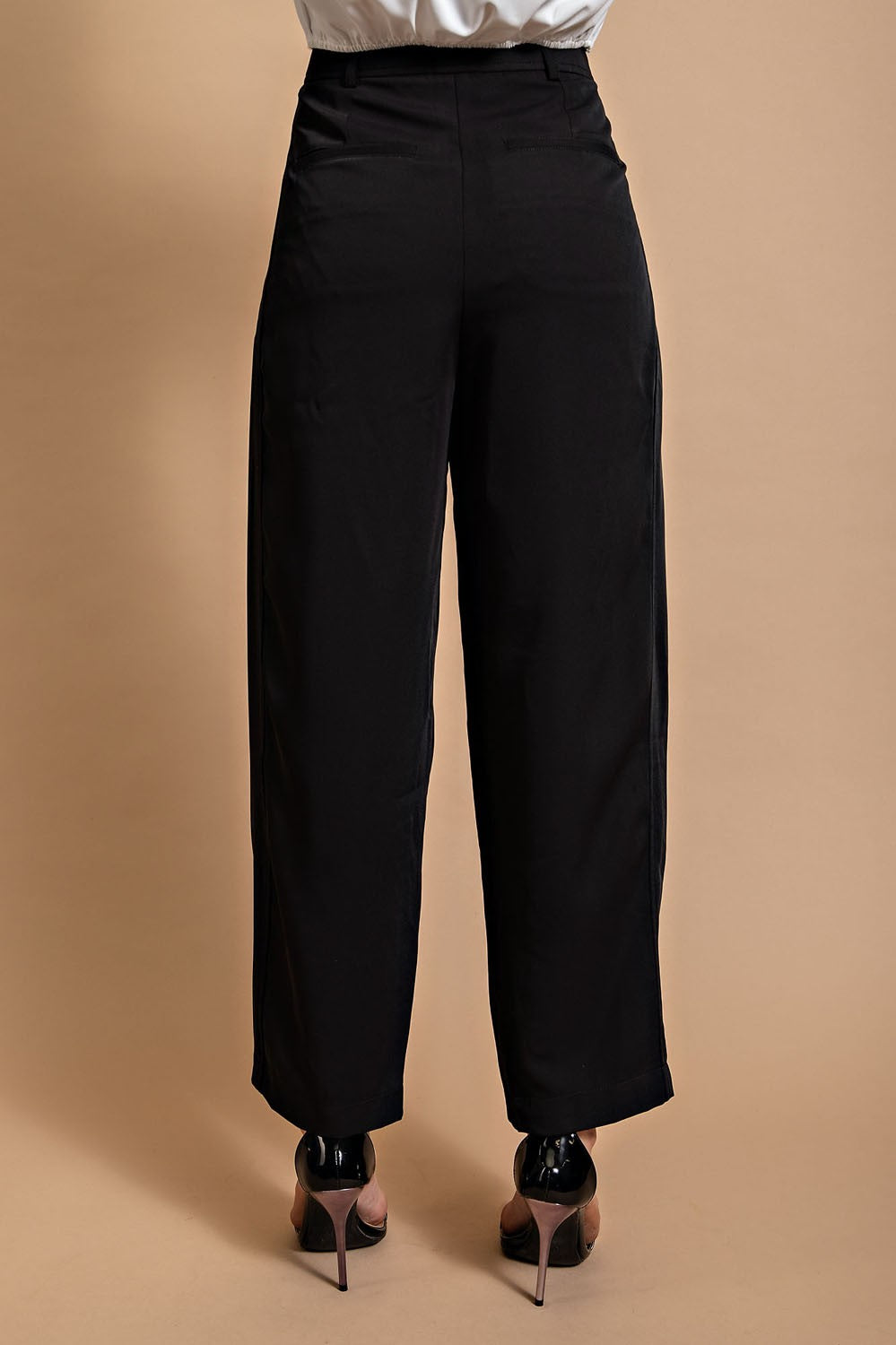 Adrianna Black Pleated Pants