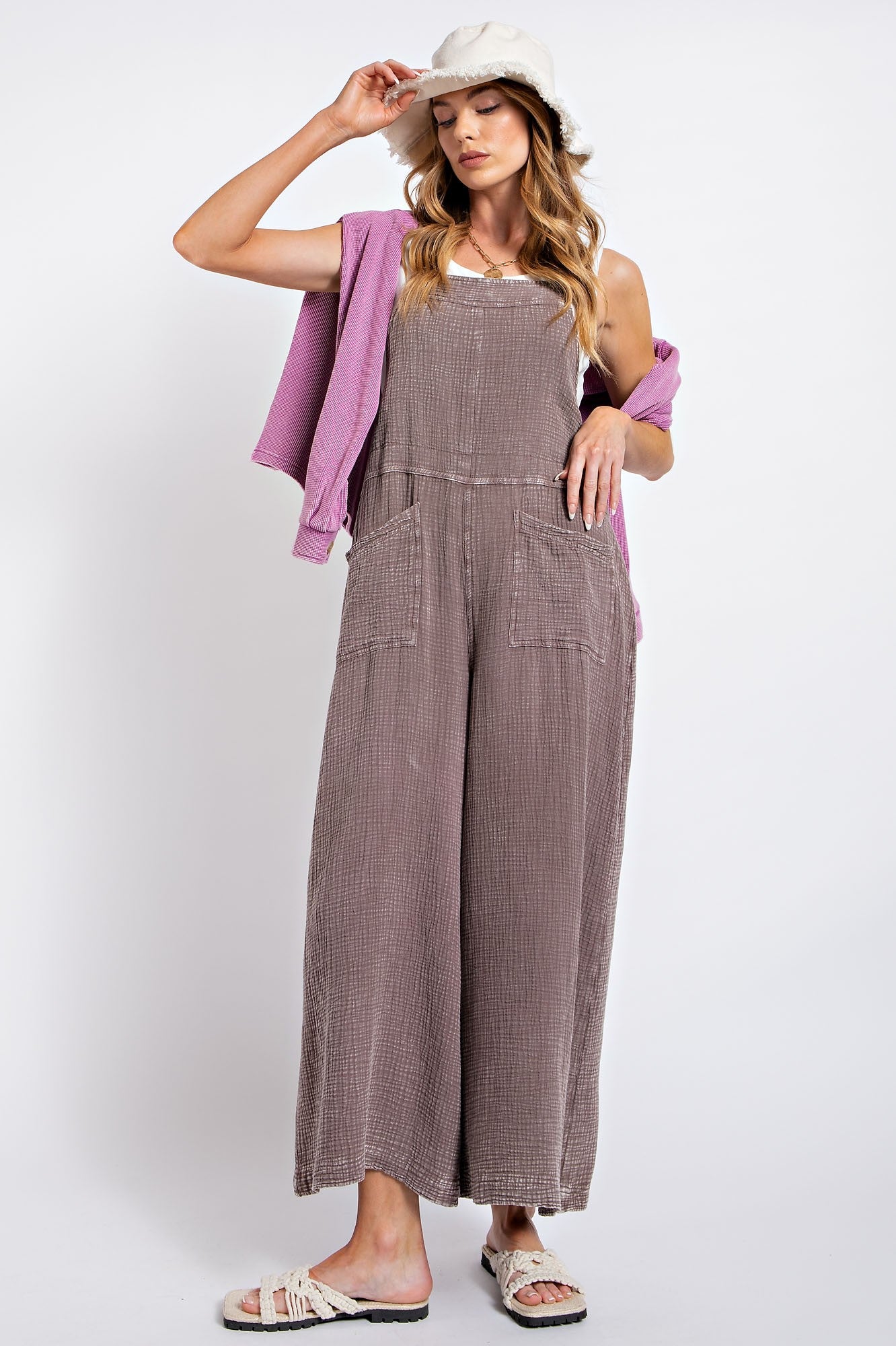 Mineral Washed Cotton Gauze Jumpsuit - New Color