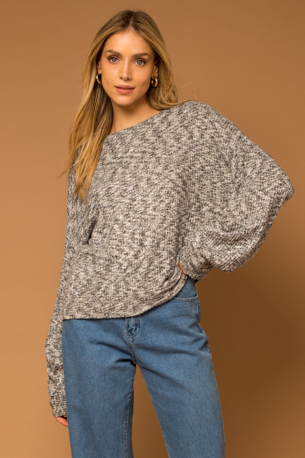 Plus Size Marled Top