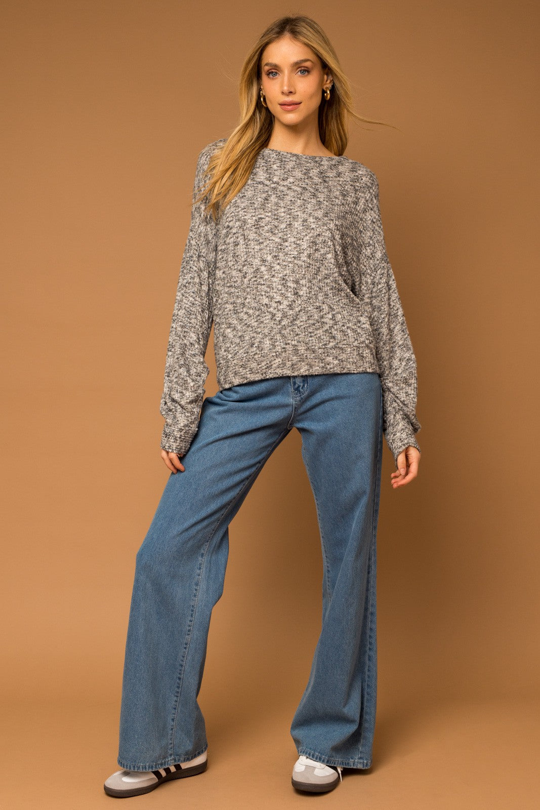 Plus Size Marled Top