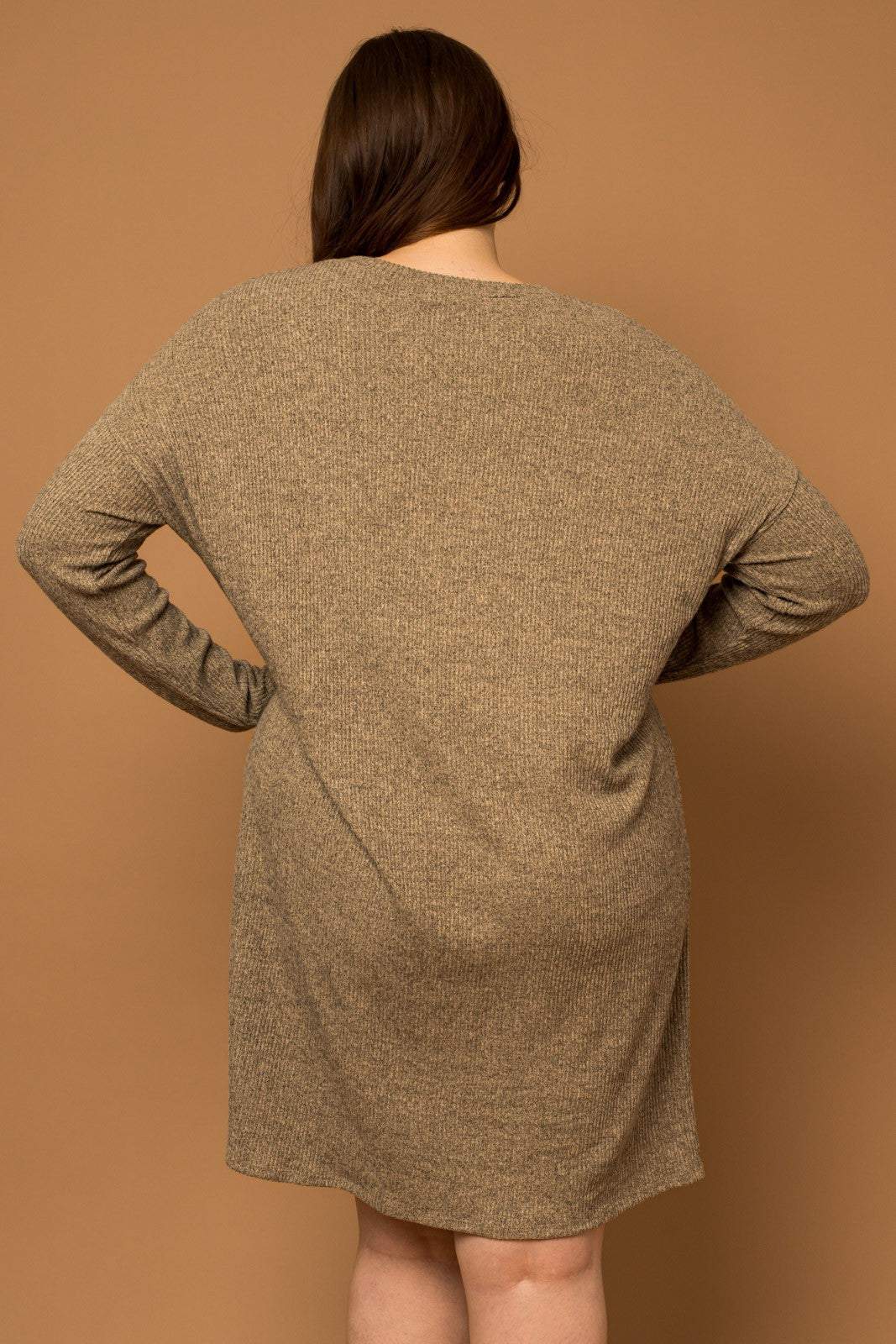 Plus Size Torrin Hem Twist Ribbed Dress
