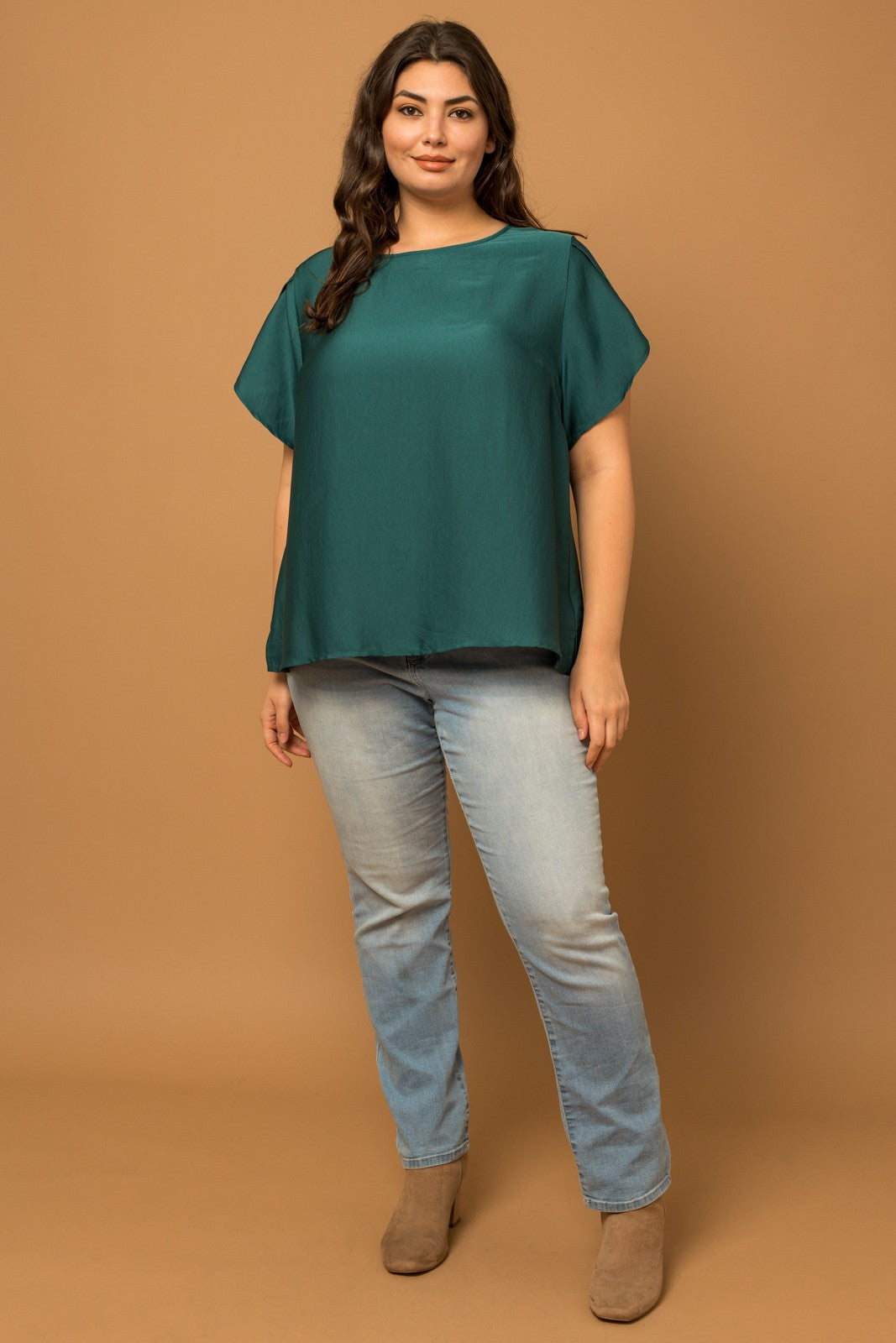Plus Size Tulip Sleeve Top